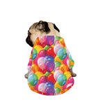 Colorful Balloon Pattern Print Dog Zip Up Jacket