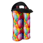 Colorful Balloon Pattern Print Double Neoprene Wine Tote