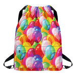 Colorful Balloon Pattern Print Drawstring Backpack