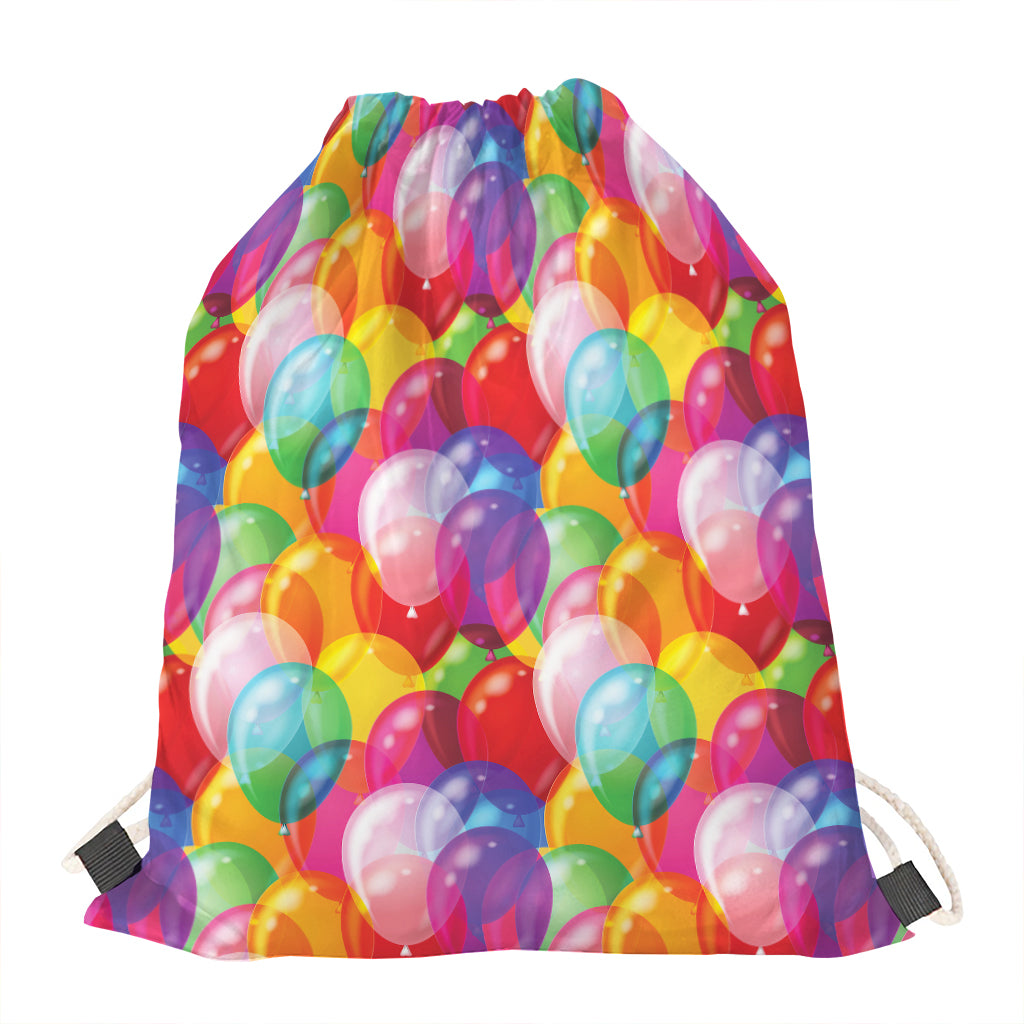 Colorful Balloon Pattern Print Drawstring Bag