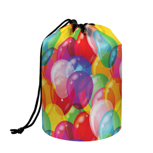 Colorful Balloon Pattern Print Drawstring Makeup Bag