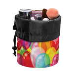 Colorful Balloon Pattern Print Drawstring Makeup Bag