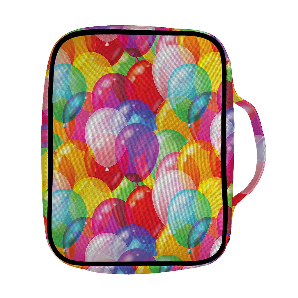 Colorful Balloon Pattern Print Front Pocket Bible Bag