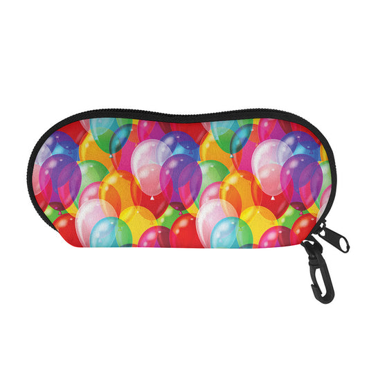 Colorful Balloon Pattern Print Glasses Case