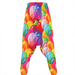 Colorful Balloon Pattern Print Hammer Pants