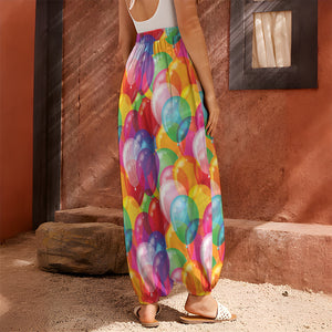 Colorful Balloon Pattern Print Harem Pants