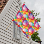 Colorful Balloon Pattern Print House Flag