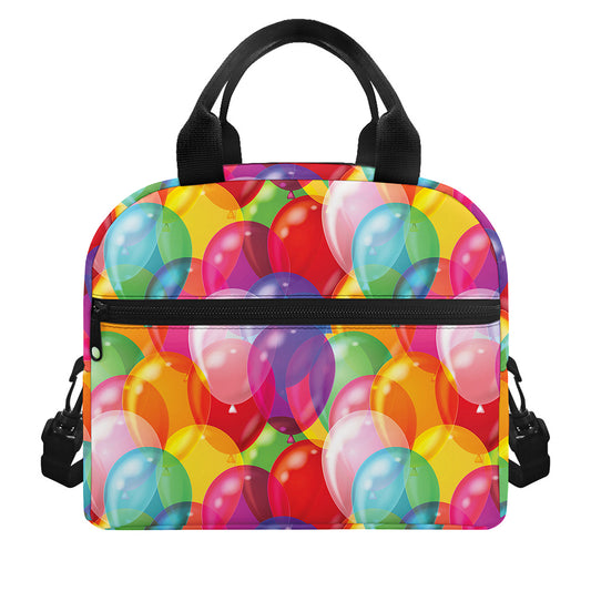 Colorful Balloon Pattern Print Insulated Lunch Bag