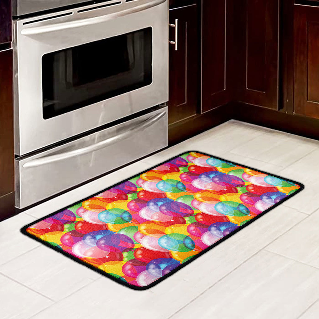 Colorful Balloon Pattern Print Kitchen Mat