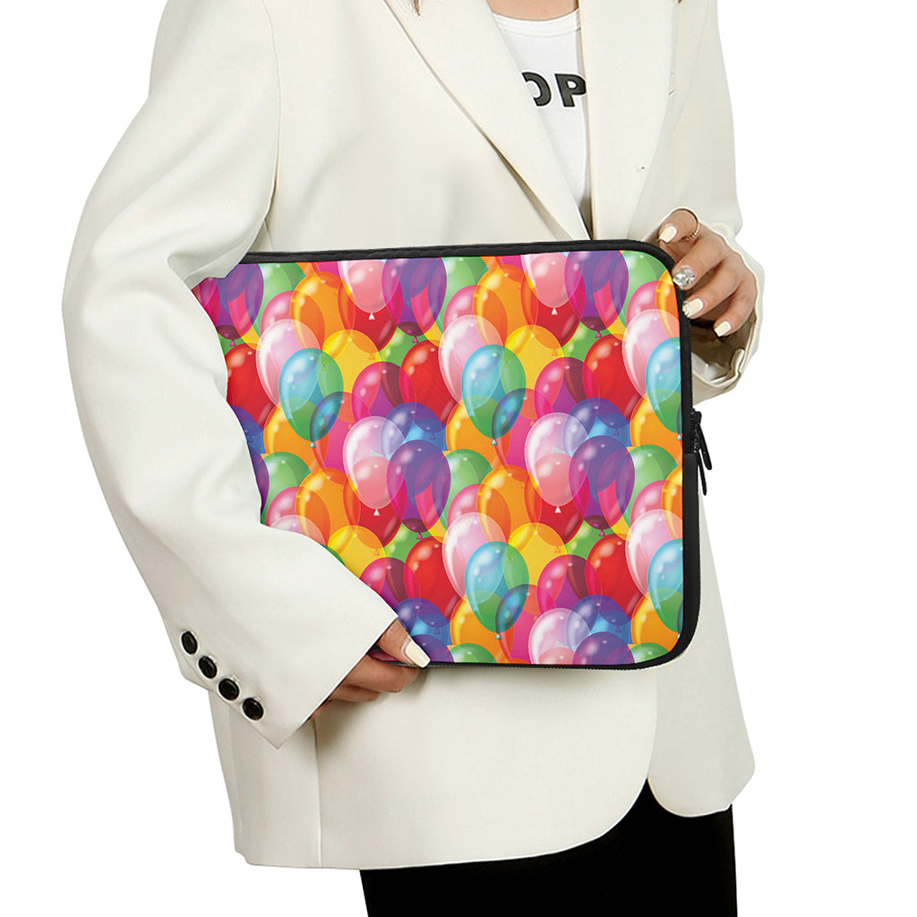 Colorful Balloon Pattern Print Laptop Sleeve