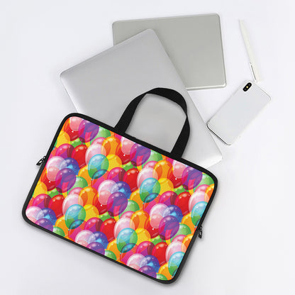 Colorful Balloon Pattern Print Laptop Sleeve With Handle