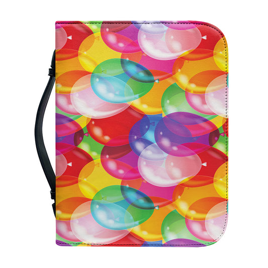 Colorful Balloon Pattern Print Leather Bible Cover