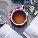 Colorful Balloon Pattern Print Leather Coaster Set