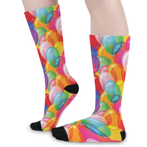 Colorful Balloon Pattern Print Long Socks