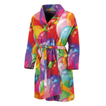 Colorful Balloon Pattern Print Men's Bathrobe