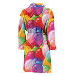 Colorful Balloon Pattern Print Men's Bathrobe