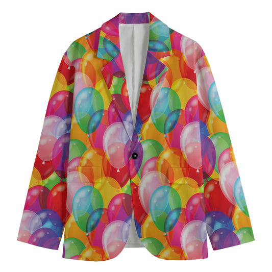 Colorful Balloon Pattern Print Men's Blazer