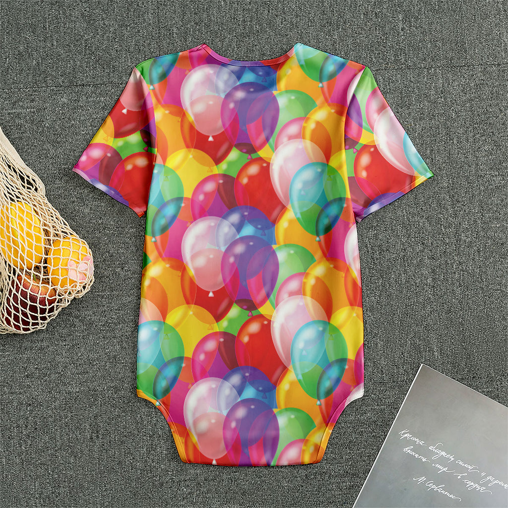 Colorful Balloon Pattern Print Men's Bodysuit