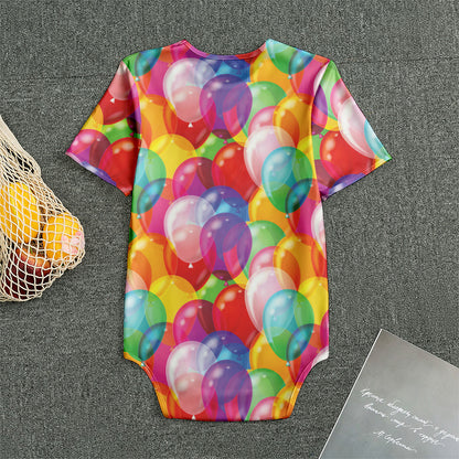 Colorful Balloon Pattern Print Men's Bodysuit