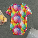 Colorful Balloon Pattern Print Men's Bodysuit