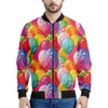Colorful Balloon Pattern Print Men's Bomber Jacket