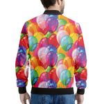 Colorful Balloon Pattern Print Men's Bomber Jacket