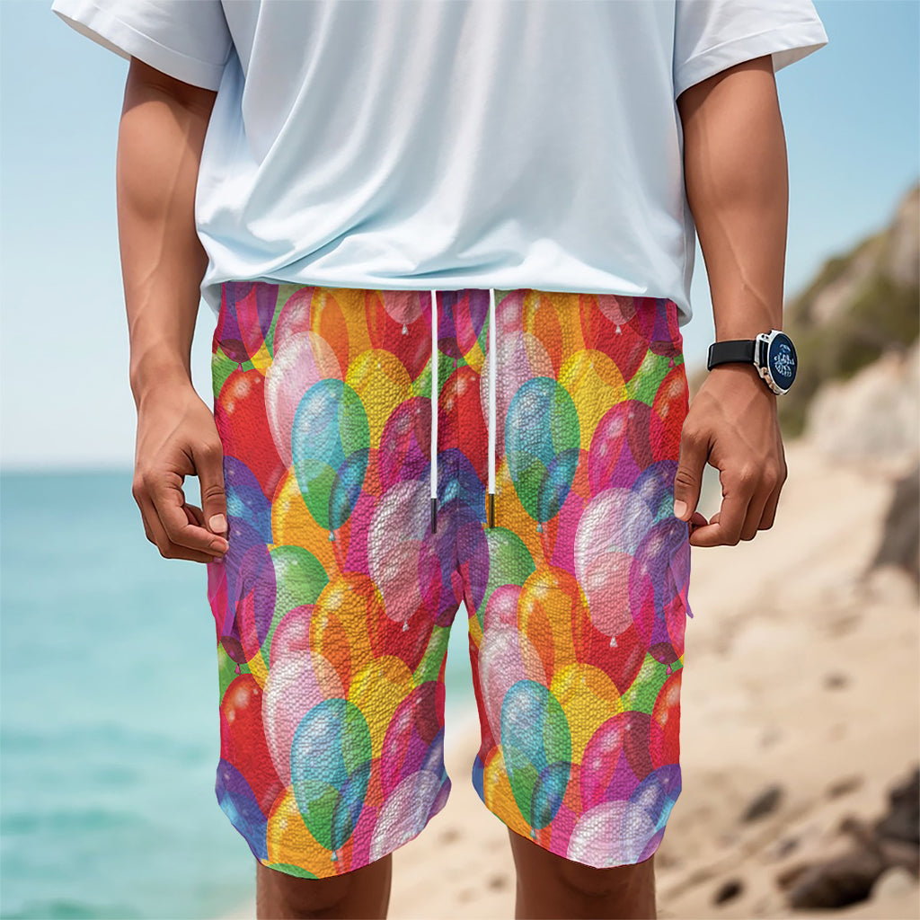 Colorful Balloon Pattern Print Men's Cargo Shorts