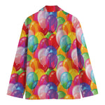 Colorful Balloon Pattern Print Men's Cotton Blazer