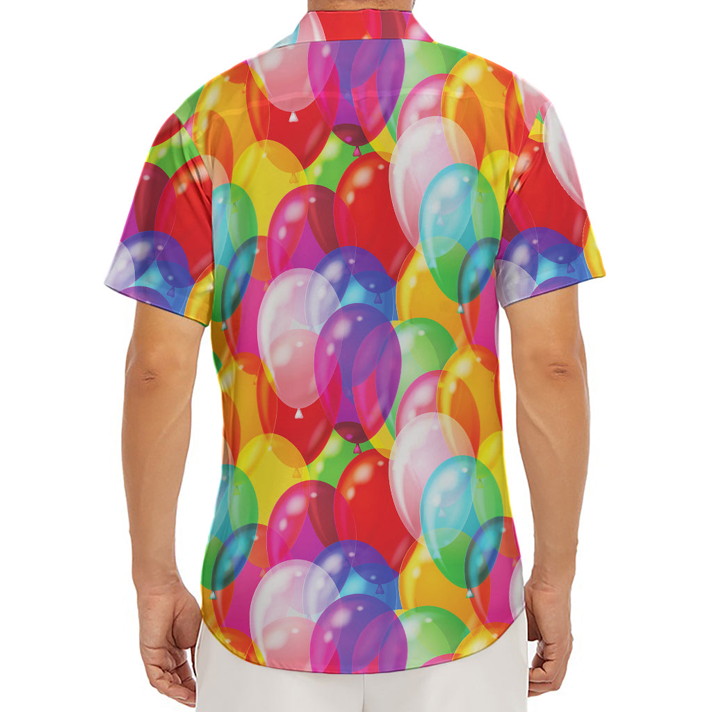 Colorful Balloon Pattern Print Men's Deep V-Neck Shirt