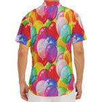 Colorful Balloon Pattern Print Men's Deep V-Neck Shirt
