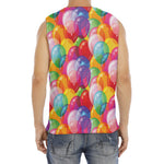 Colorful Balloon Pattern Print Men's Fitness Tank Top