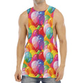 Colorful Balloon Pattern Print Men's Muscle Tank Top