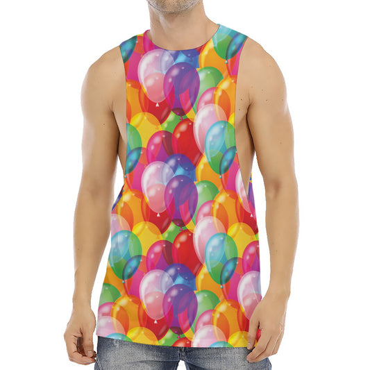 Colorful Balloon Pattern Print Men's Muscle Tank Top