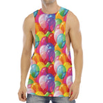 Colorful Balloon Pattern Print Men's Muscle Tank Top