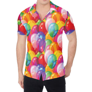 Colorful Balloon Pattern Print Men's Shirt