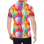 Colorful Balloon Pattern Print Men's Shirt