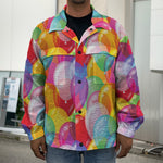 Colorful Balloon Pattern Print Men's Shirt Jacket