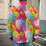 Colorful Balloon Pattern Print Men's Shirt Jacket