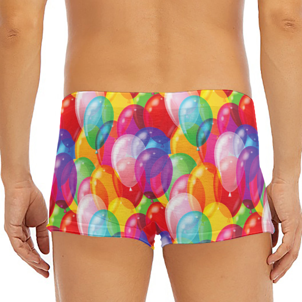 Colorful Balloon Pattern Print Men's Short Boxer Briefs