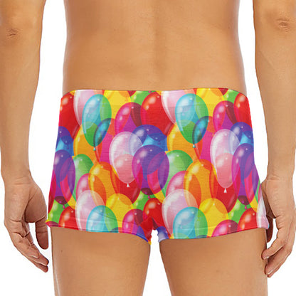 Colorful Balloon Pattern Print Men's Short Boxer Briefs