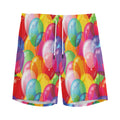 Colorful Balloon Pattern Print Men's Athletic Shorts