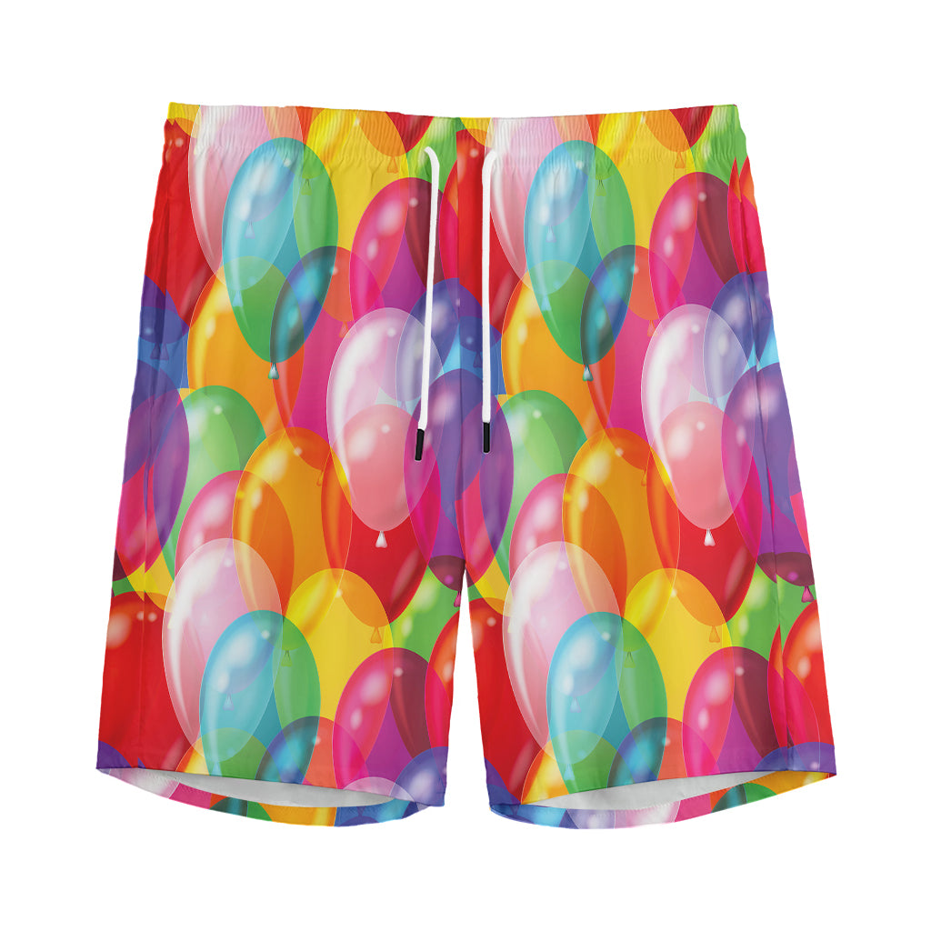 Colorful Balloon Pattern Print Men's Sports Shorts