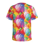 Colorful Balloon Pattern Print Men's Sports T-Shirt