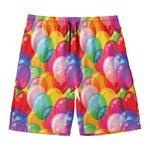 Colorful Balloon Pattern Print Men's Swim Trunks