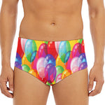 Colorful Balloon Pattern Print Men's Triangle Swim Briefs