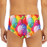 Colorful Balloon Pattern Print Men's Triangle Swim Briefs