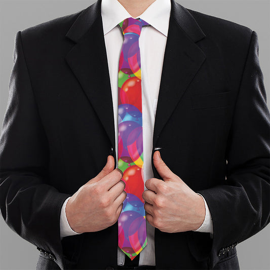 Colorful Balloon Pattern Print Necktie