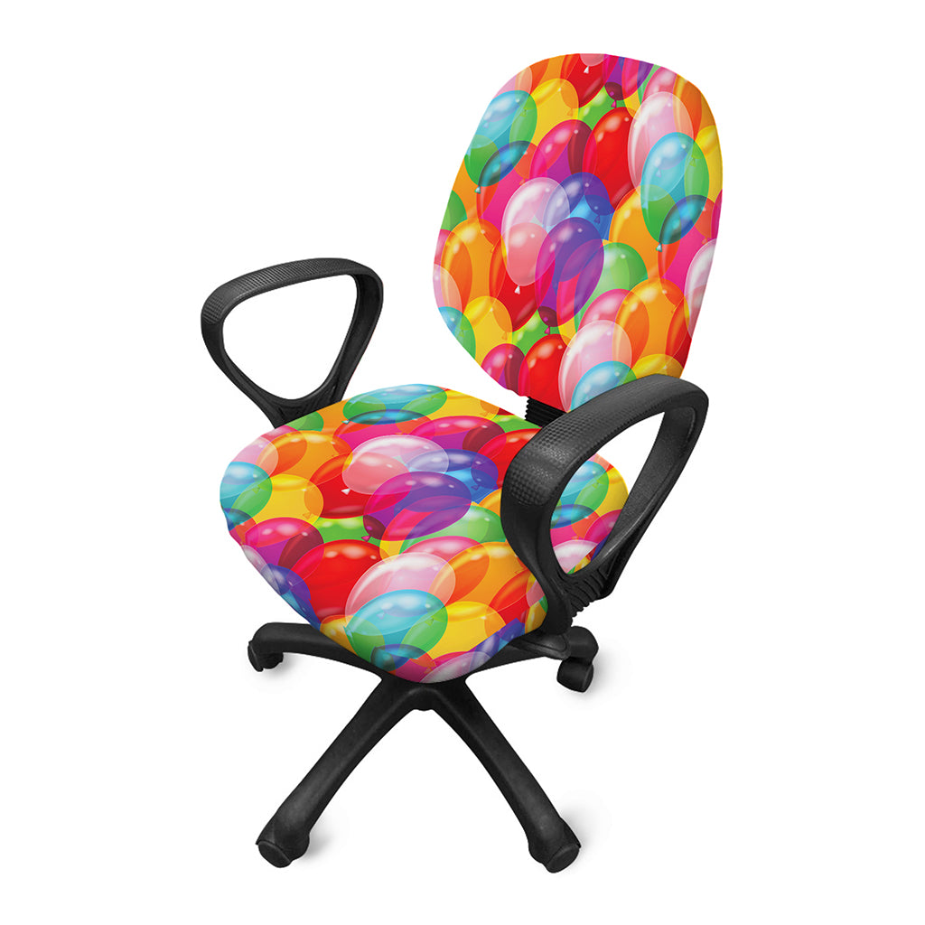 Colorful Balloon Pattern Print Office Chair Cover