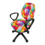 Colorful Balloon Pattern Print Office Chair Cover
