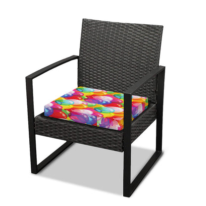 Colorful Balloon Pattern Print Outdoor Seat Cushion Cover